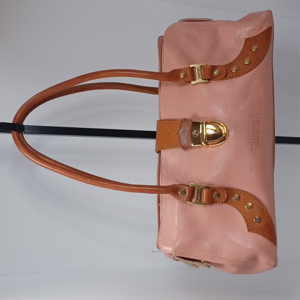 Valentina Italian leather dusty rose handbag